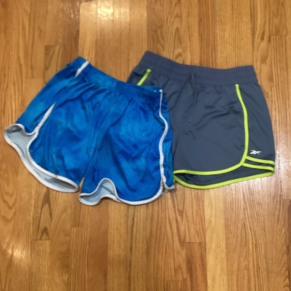 Reebok Blue and Gray Athletic Shorts Set